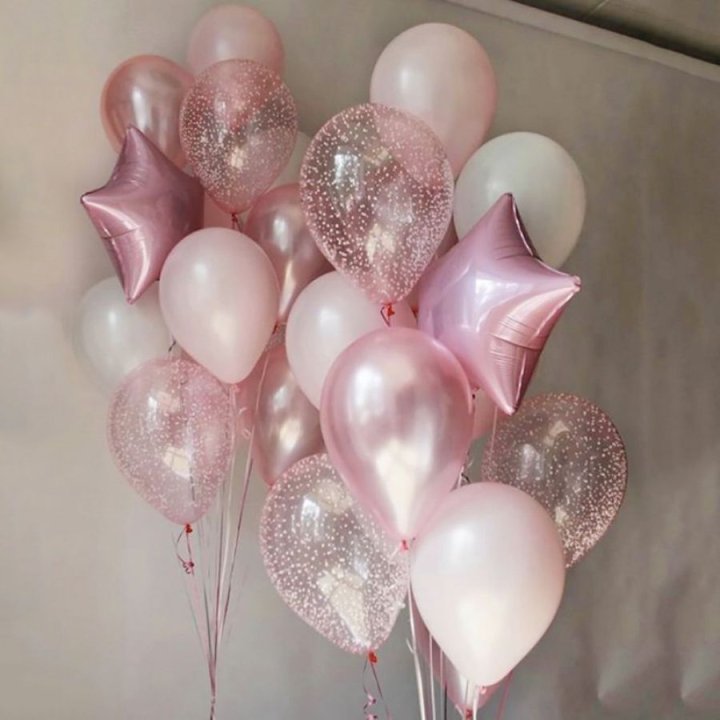 Фонтаны шаров "Розовый" в Рыбинске