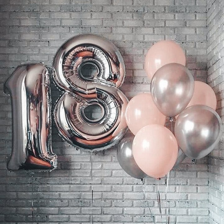 Фольгированный шар Серебряная Цифра в Рыбинске