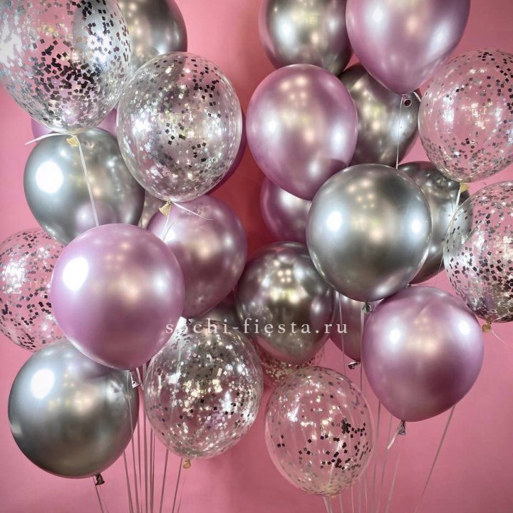Фонтан шаров "Сильвер пинк" в Рыбинске