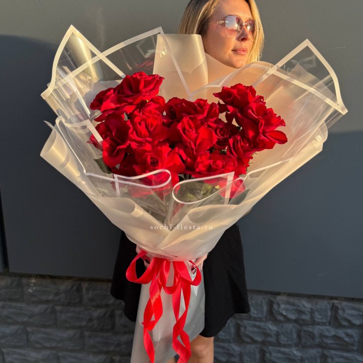 Букет  высоких роз 15 шт в Рыбинске