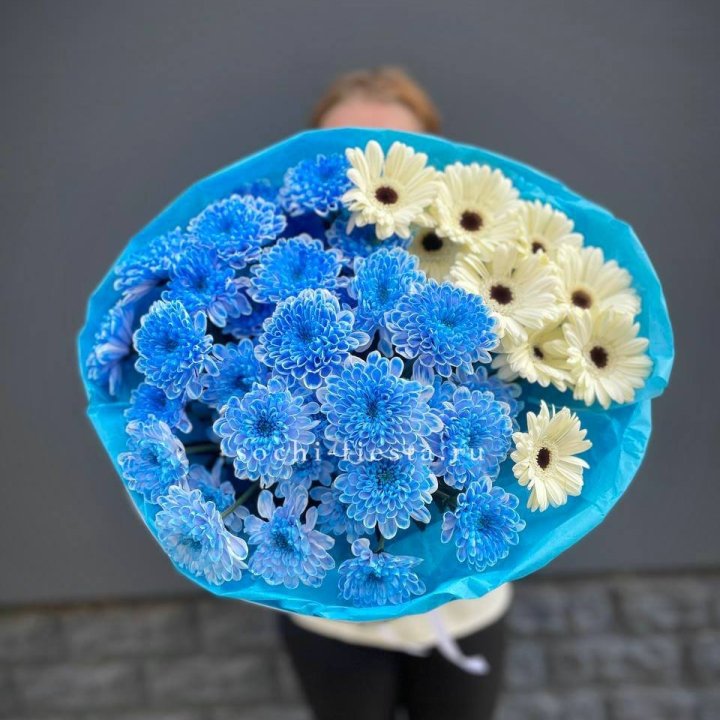 Букет хризантем и гербер в Рыбинске