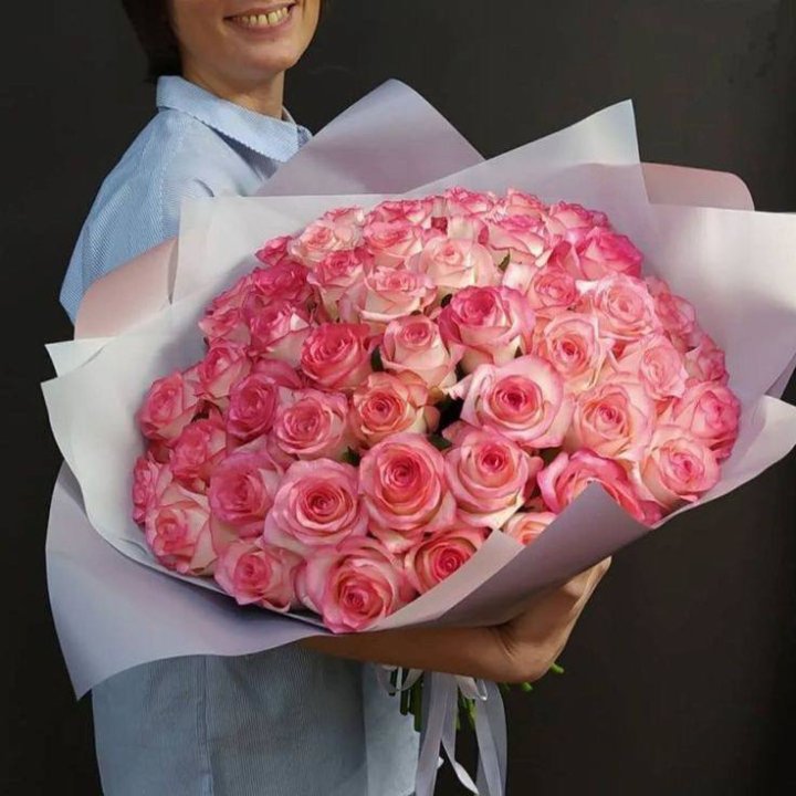 101 роза Джумилия в оформлении  в Рыбинске