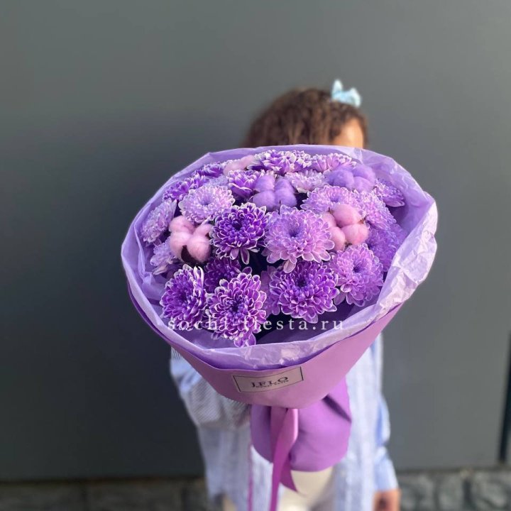 Хризантемы с хлопком в Рыбинске