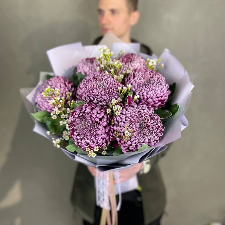 Букет хризантем "Палермо" в Рыбинске