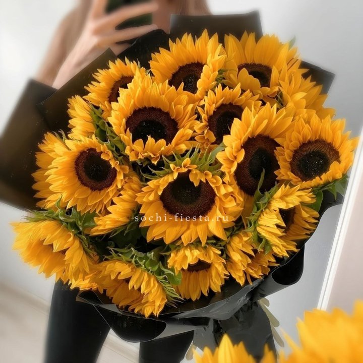 Букет подсолнухов "Гига" в Рыбинске