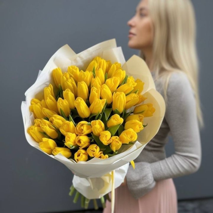 51 желтый тюльпан в Рыбинске