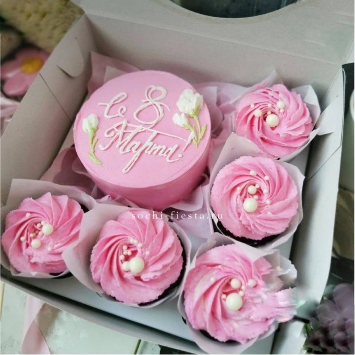 Капкейки и бенто-торт "8 марта!" в Рыбинске