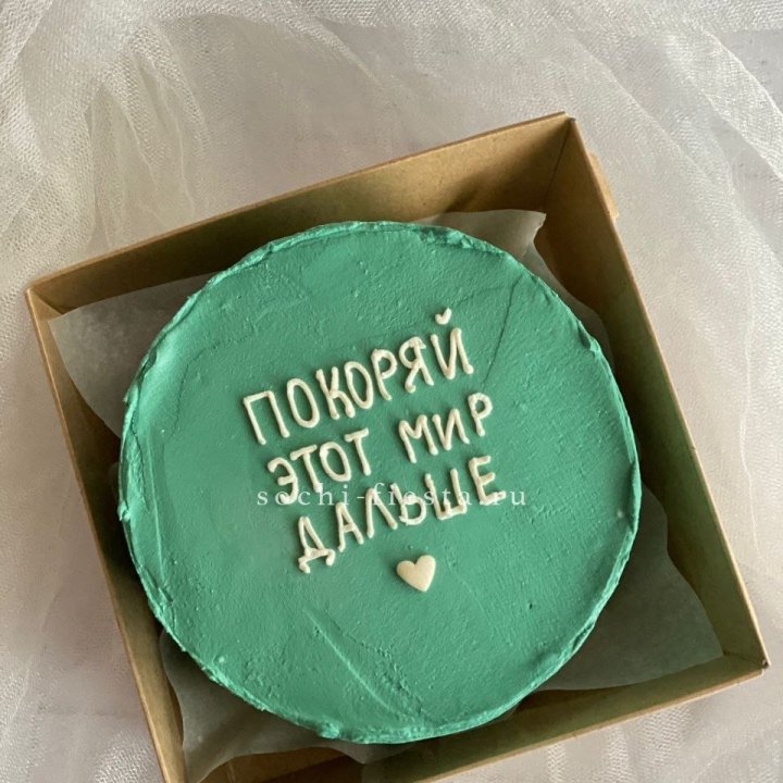 Бенто-торт "Покоряй этот мир" в Рыбинске