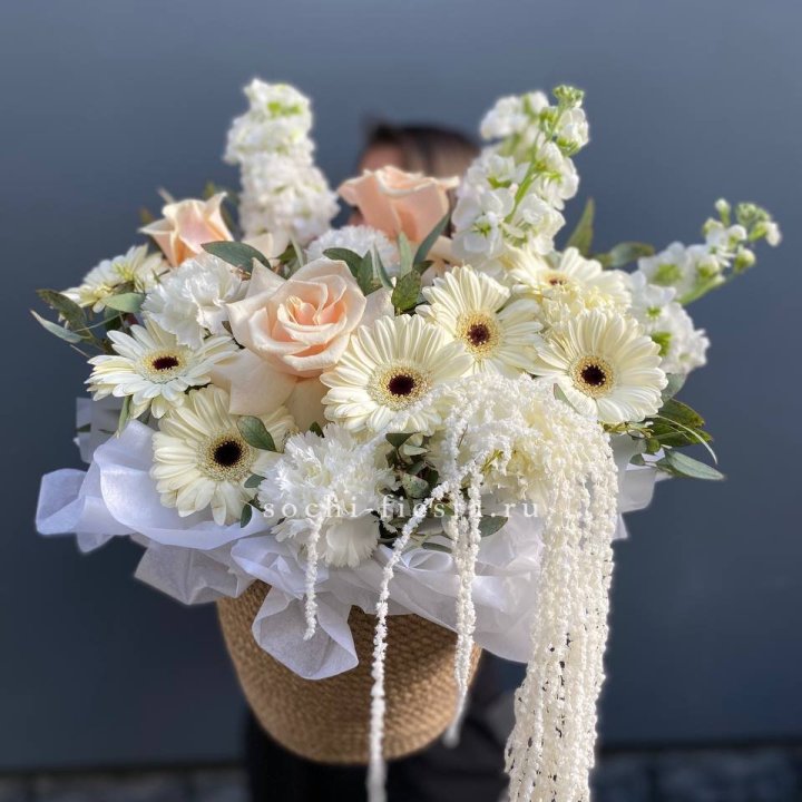 Цветы в джутовом кашпо "Валери" в Рыбинске