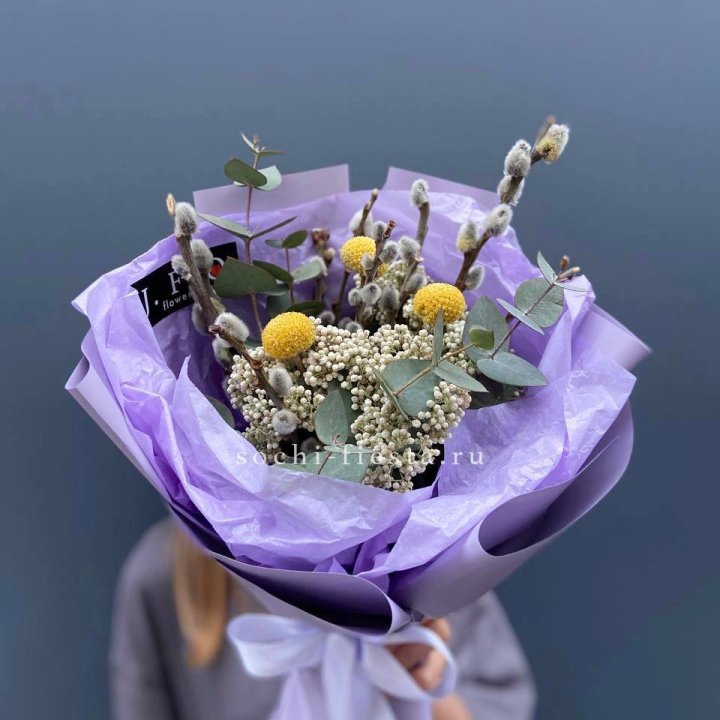 Букет с Вербой №1 в Рыбинске