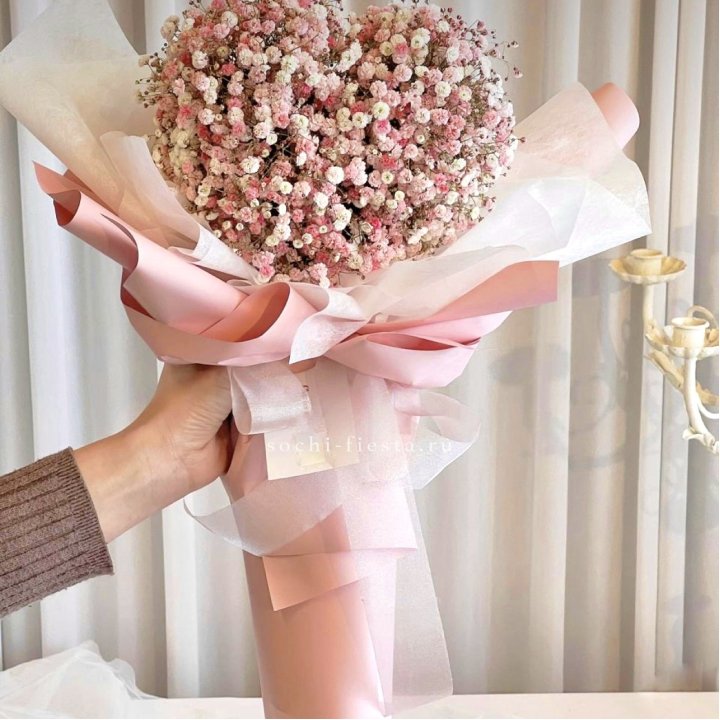 Сердце из гипсофилы  в Рыбинске