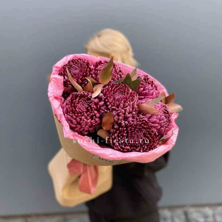 7 Хризантем Бигуди в золоте в Рыбинске