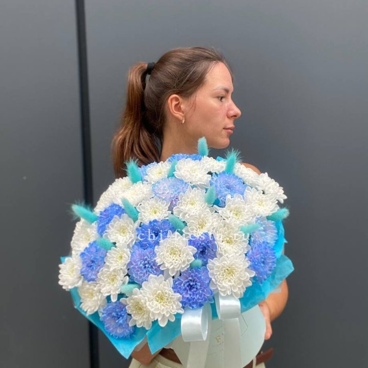  Коробочка  хризантем и лагуруса в Рыбинске