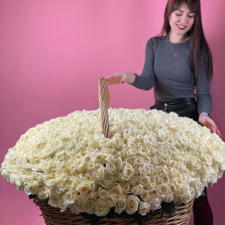 1001 белая роза в Рыбинске