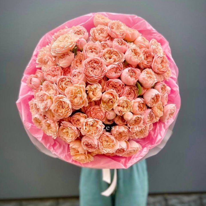 Букет кустовых пионовидных роз Джульетта "Принцесса" в Рыбинске