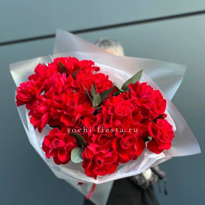 21 Красная французская роза в Рыбинске