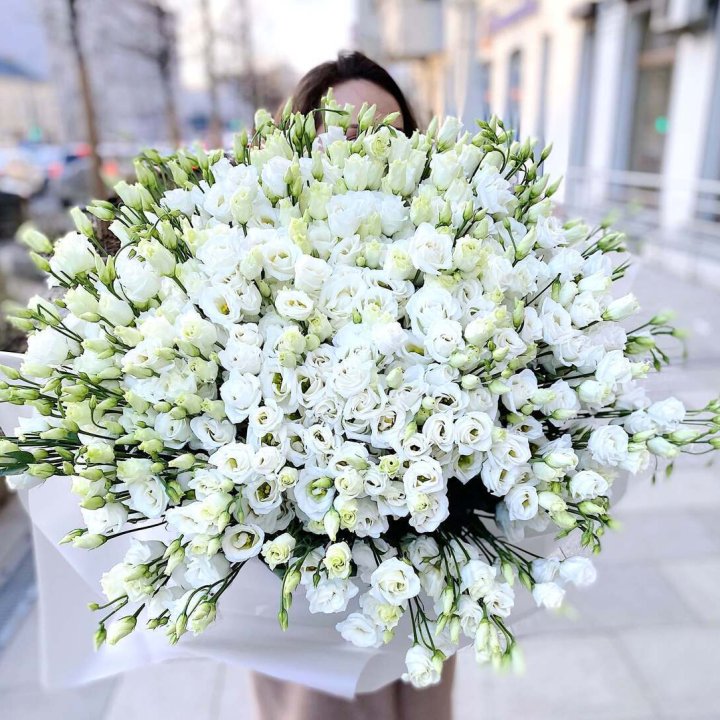 101 белая эустома в Рыбинске