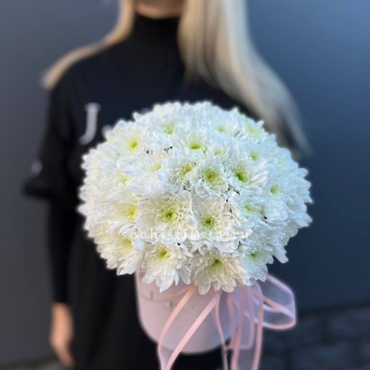 Коробка с хризантемами №1 в Рыбинске