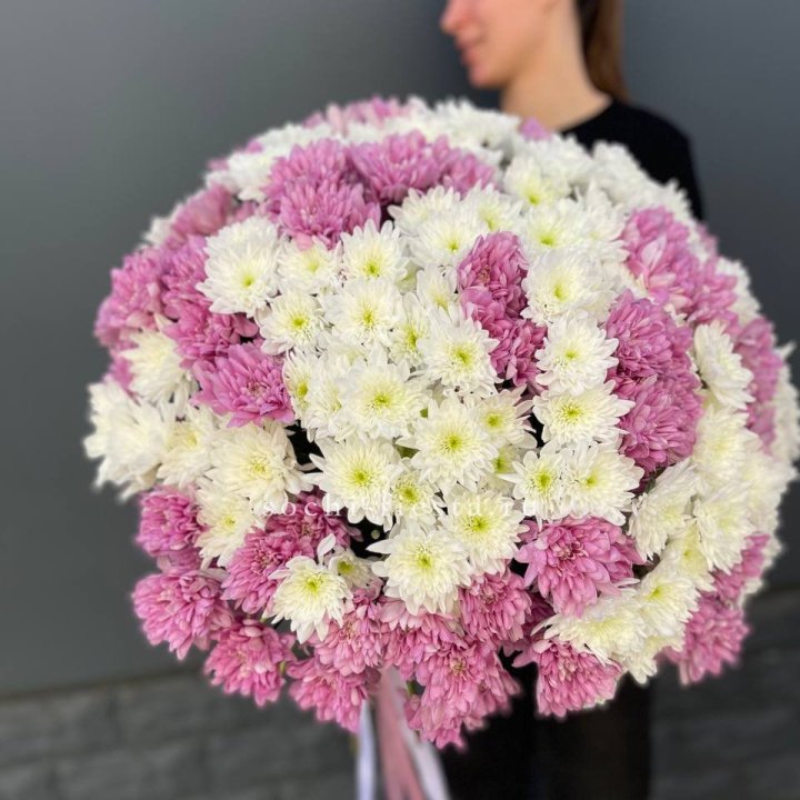  Букет 25 хризантем микс в Рыбинске