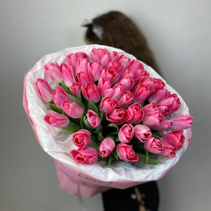 51 розовый тюльпан "Рози" в Рыбинске