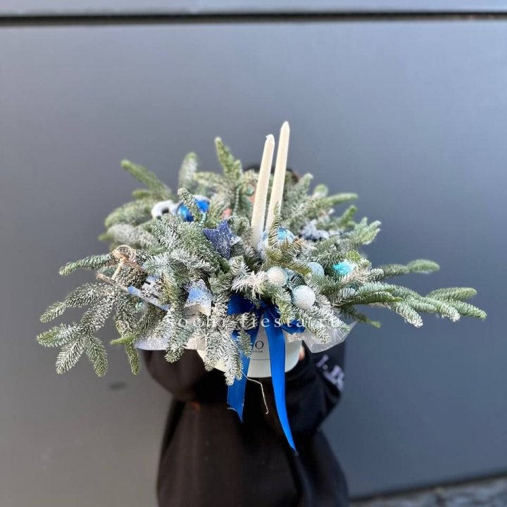 Новогодняя композиция в коробке  в Рыбинске