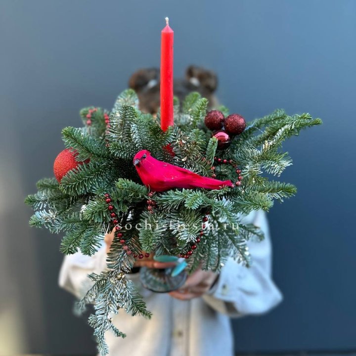 Новогодняя композиция в бокале в Рыбинске