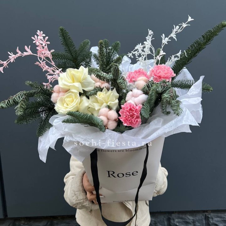 Цветочная сумка с нобилисом в Рыбинске