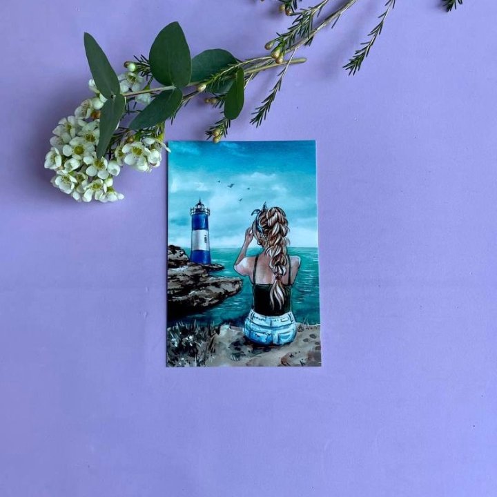 Открытка к букету "Океан" в Рыбинске