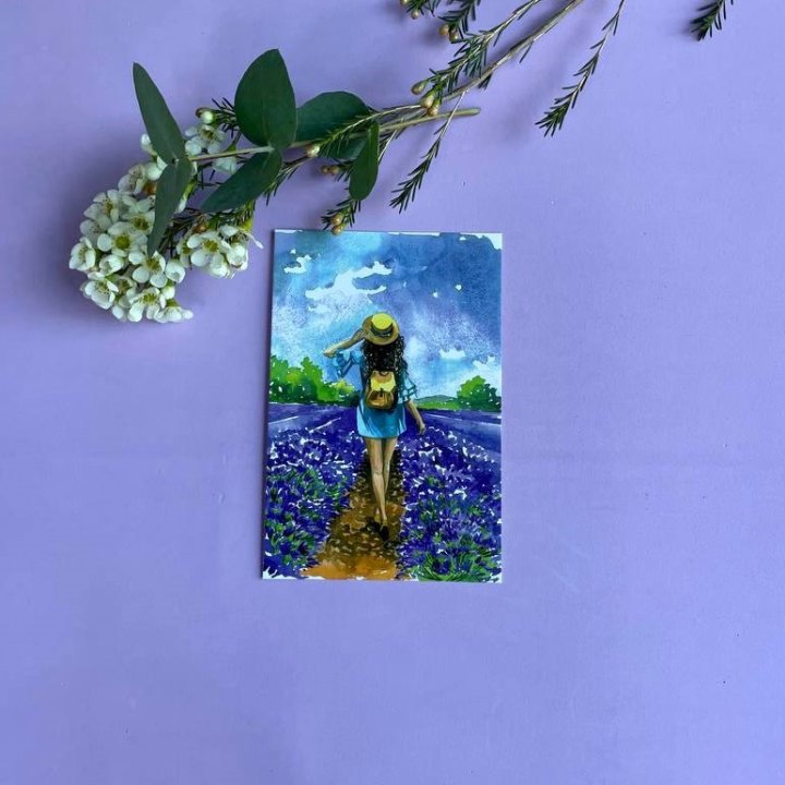 Открытка к букету "Цветочная дорога" в Рыбинске