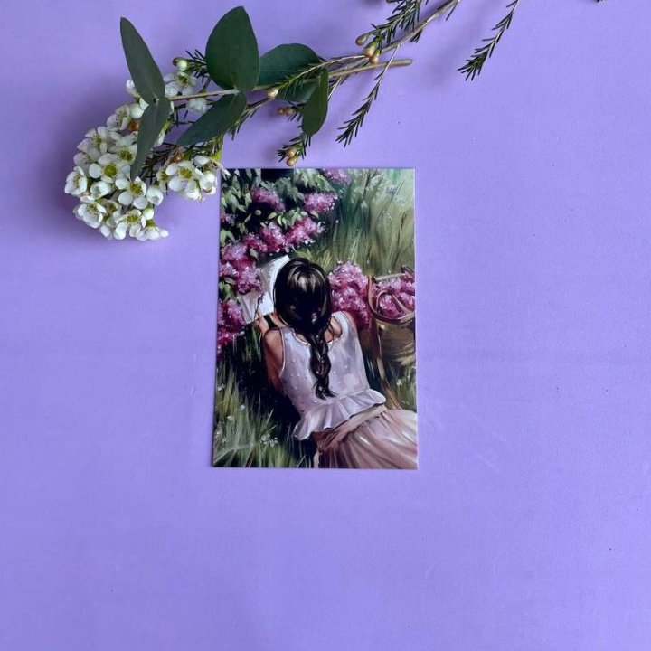 Открытка к букету "Среди пионов" в Рыбинске