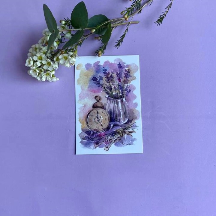 Открытка к букету "Часы" в Рыбинске