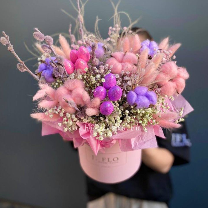 Сухоцветы в коробке  в Рыбинске