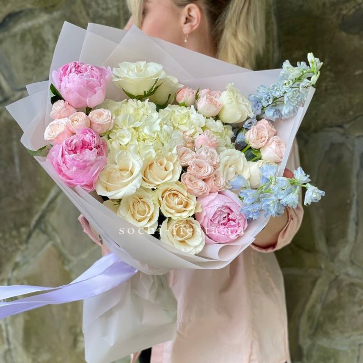 Букет с пионами "Богема" в Рыбинске