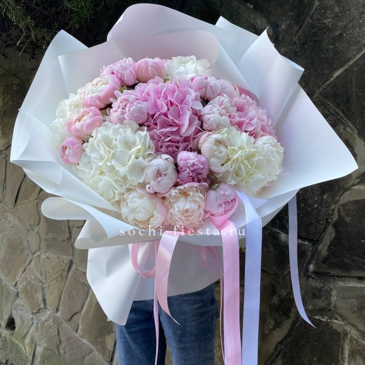 Букет "Пионы и Гортензии" в Рыбинске