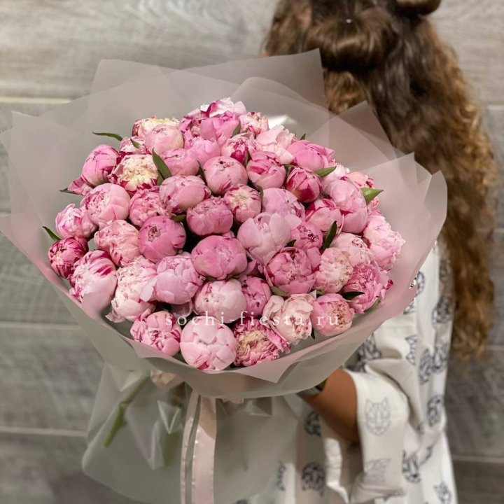 51 розовый пион в Рыбинске