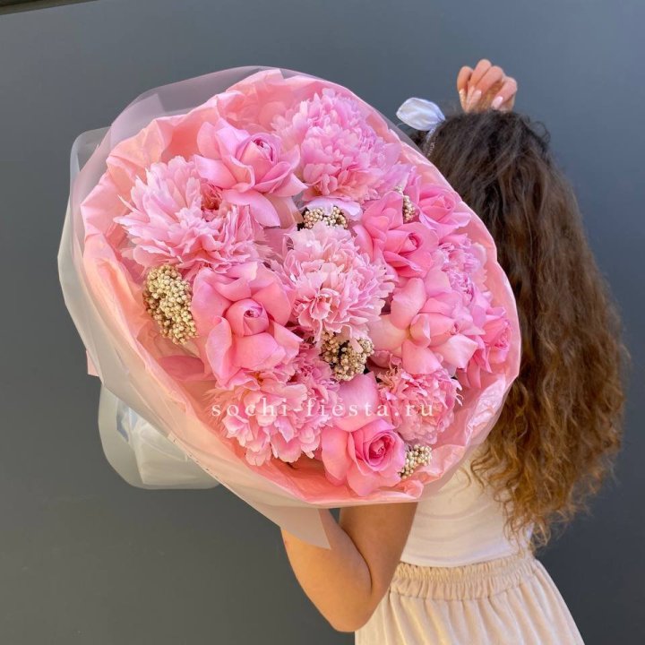  Букет с пионами "Пинки" в Рыбинске