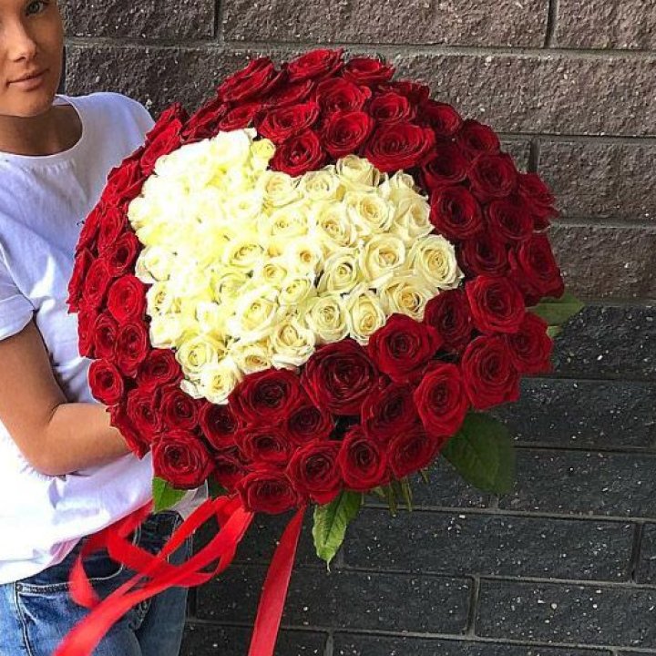 101 роза "Сердце" в Рыбинске