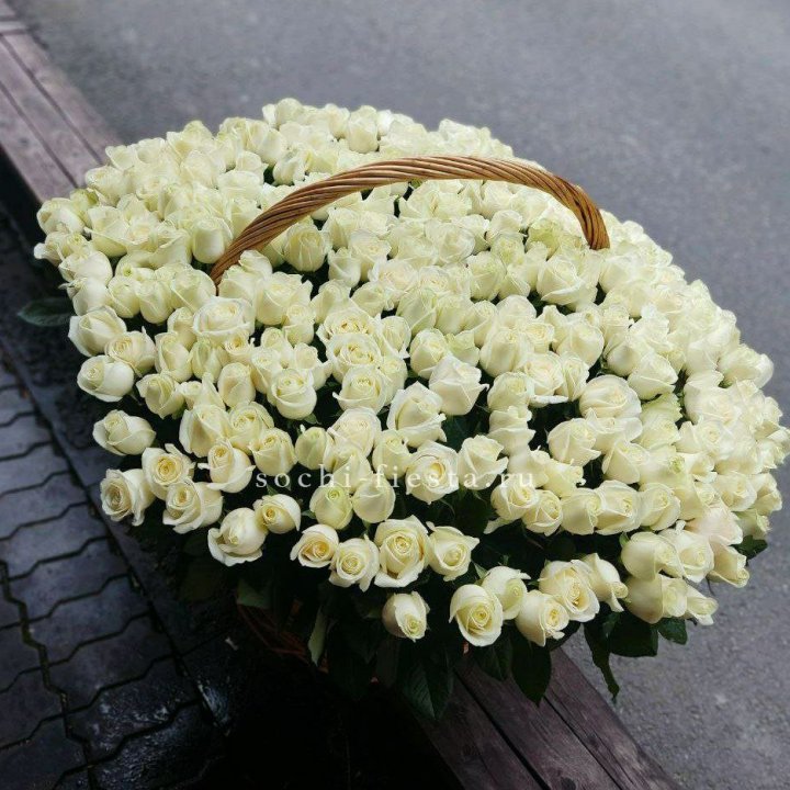 303 розы в корзине в Рыбинске