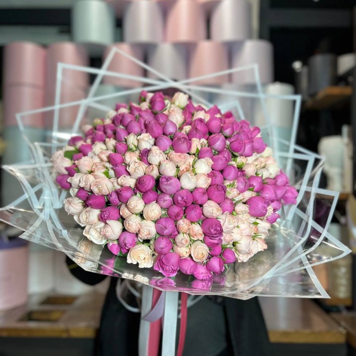 101 кустовая пионовидная роза в Рыбинске