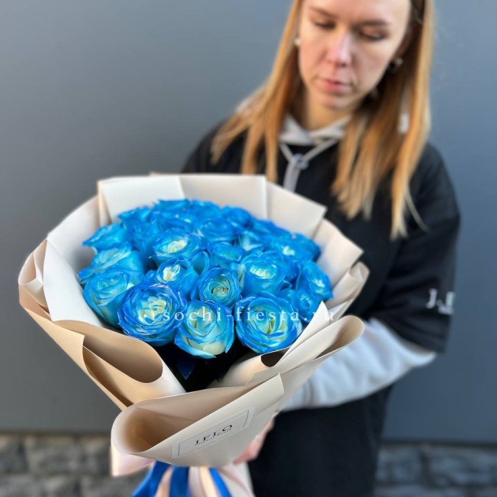Букет синих роз блю логан в Рыбинске