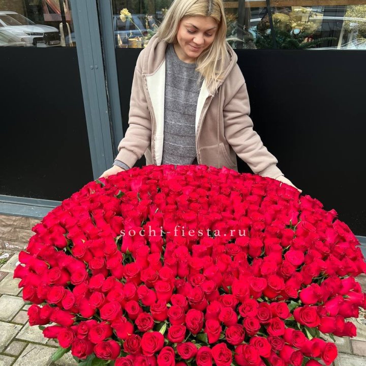 501 красная роза в корзине в Рыбинске