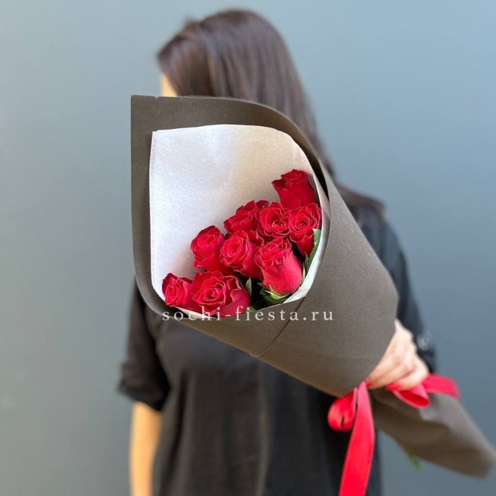 9 красных роз в фоамиране в Рыбинске