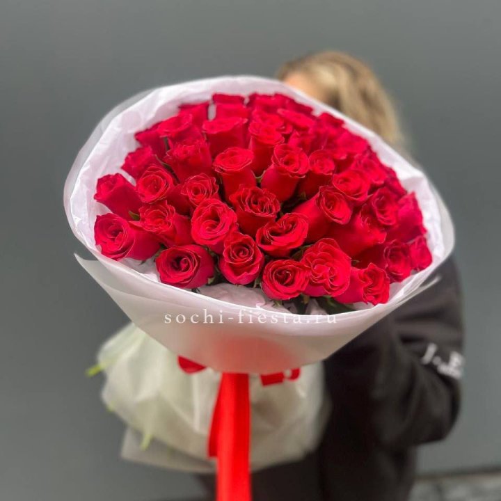 55 красных роз "Амелия" в Рыбинске
