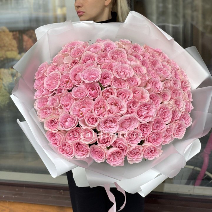 101 нежно-розовая роза в Рыбинске