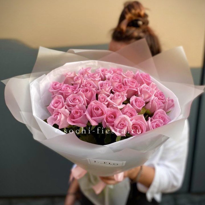 Букет розовых роз  в Рыбинске