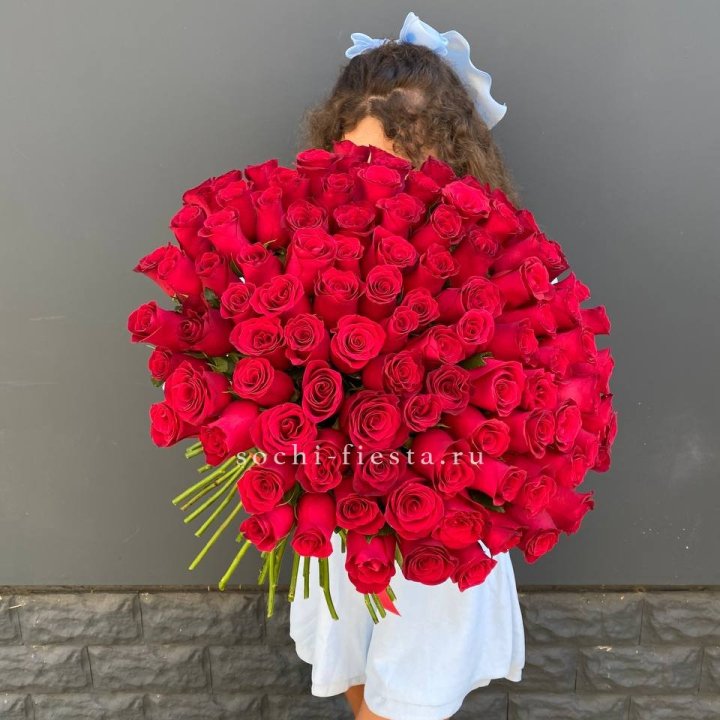 101 красная роза в Рыбинске