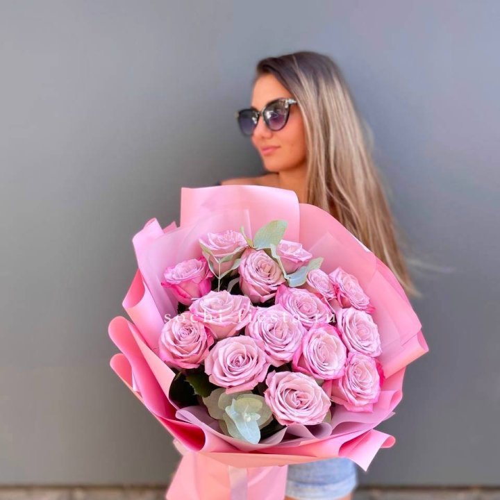 Букет розовых роз 2 в Рыбинске