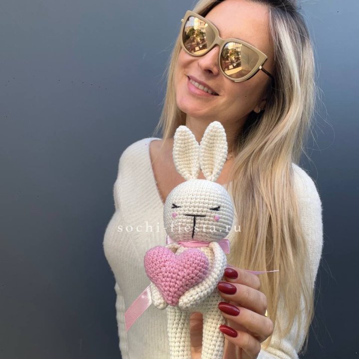 Зайка с сердцем ручной работы в Рыбинске