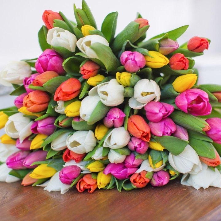 79 тюльпанов "Рандом" в Рыбинске