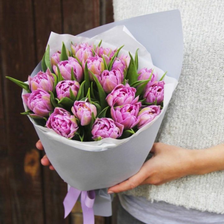 Букет пионовидных тюльпанов в Рыбинске